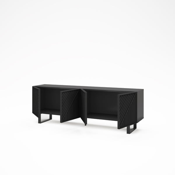 TV spintelė juodos spalvos 161x55x35 cm Peta – Marckeric-image-2