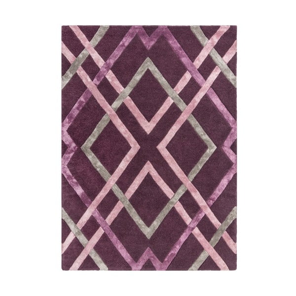 Violetinės spalvos viskozės kilimas Flair Rugs Trellis, 160 x 230 cm