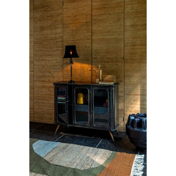 Juodos spalvos iš metalo vitrina 100x80x37 cm Denza – Dutchbone-image-1
