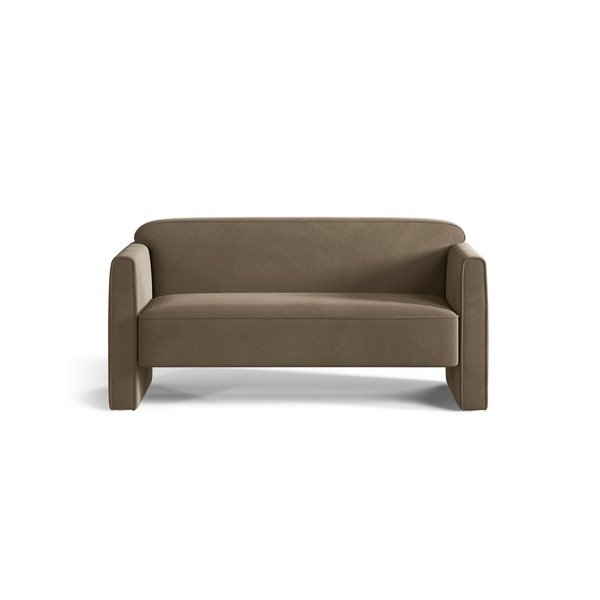 Taupe spalvos iš velveto sofa 140 cm Abby – Micadoni 