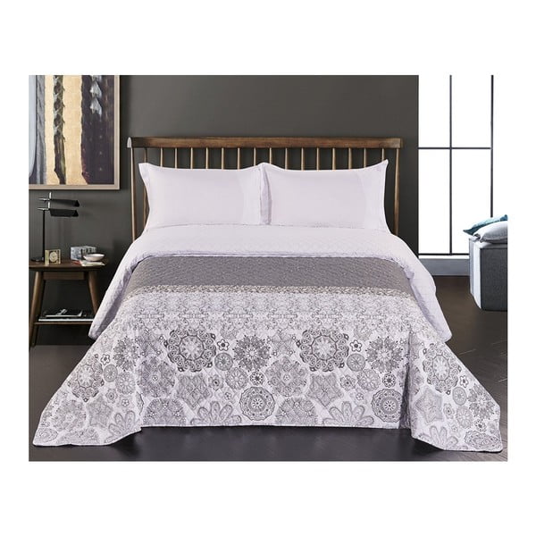 Balta ir pilka dvipusė mikropluošto lovatiesė "DecoKing Alhambra", 220 x 240 cm-image-4