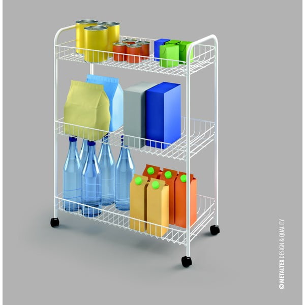 3 pakopų mobilus vonios kambario stovas Metaltex Laundry, 31 x 84 cm-image-1