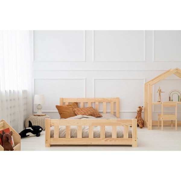 Vaikiška lova iš pušies masyvo natūralios spalvos 140x200 cm CPN – Adeko