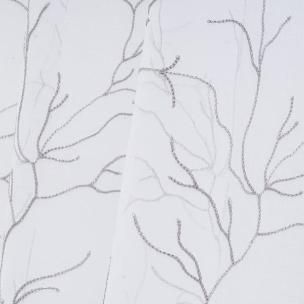 Baltos spalvos/pilkos spalvos permatoma užuolaida 140x260 cm Coral – Casa Selección-image-3