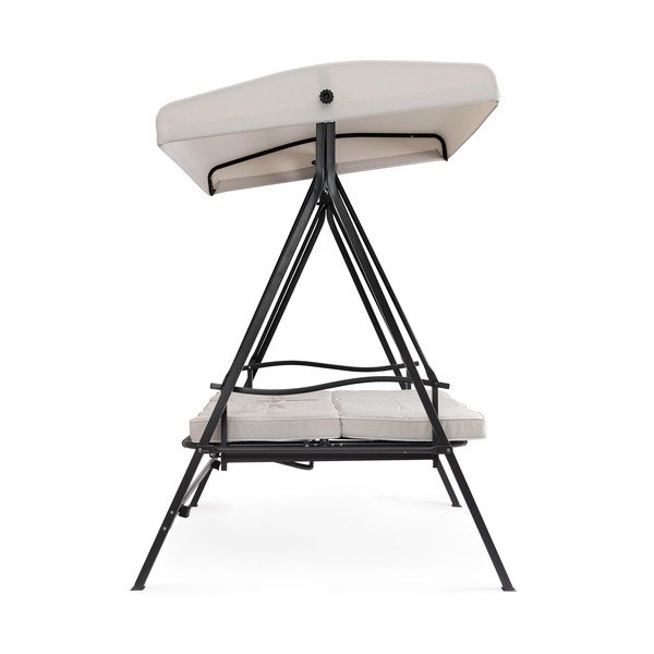 Antracito spalvos/smėlio spalvos metalinis sodo supamasis suoliukas Taurus – Bizzotto-image-4