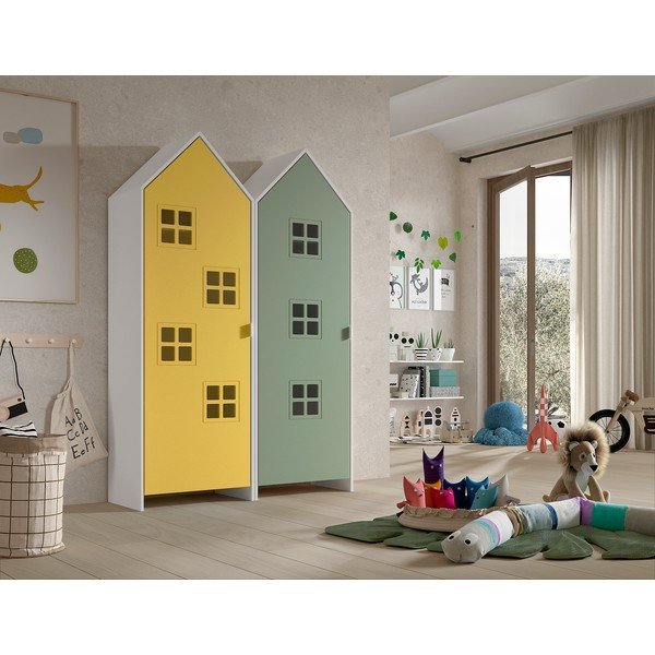 Vaikiška spinta geltonos spalvos/žalios spalvos 115x171,5 cm CASAMI BRUGES – Vipack-image-1