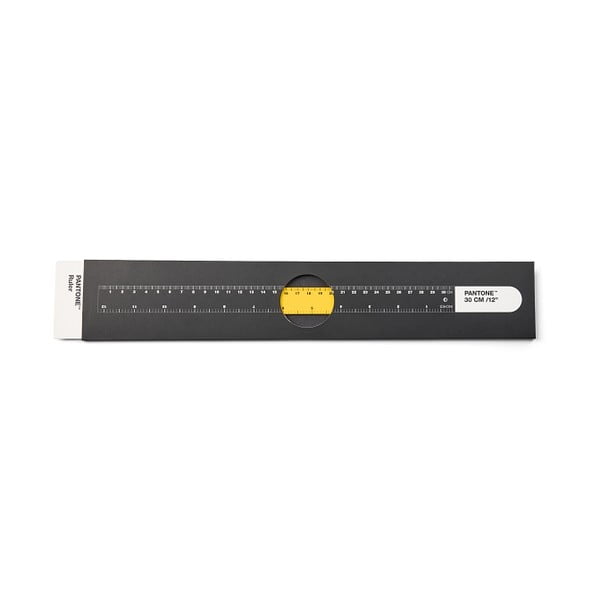 Geltona nerūdijančio plieno liniuotė Pantone Ruler, 30 cm-image-1