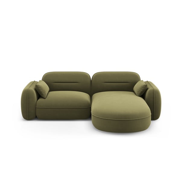 Iš velveto kampinė sofa žalios spalvos (su dešiniuoju kampu) Audrey – Interieurs 86
