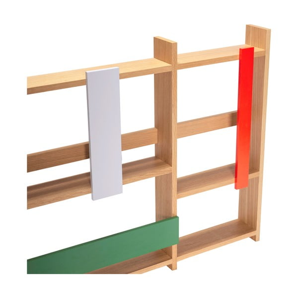 Kelių aukštų sieninė lentyna natūralios spalvos iš ąžuolo 110 cm Arki – Hübsch-image-3