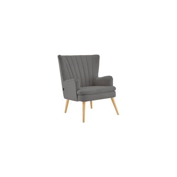 Pilkas fotelis Zenia - Støraa-image-1
