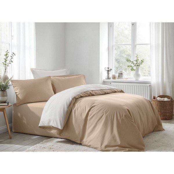 Smėlio spalvos dvigulė patalynė 200x200 cm – Mijolnir