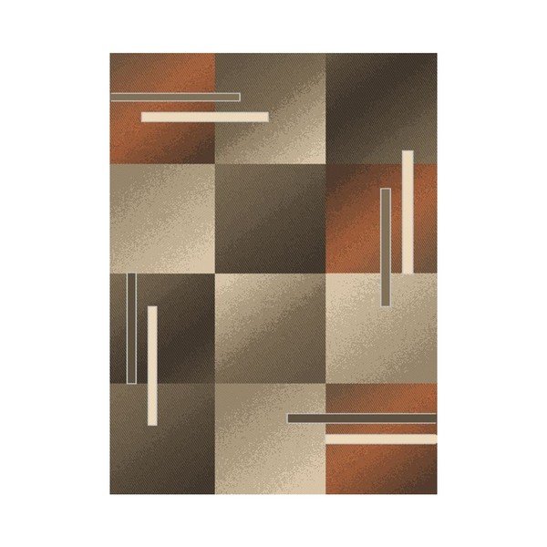 Rudos ir pilkos spalvos kilimas Webtappeti Modern, 160 x 230 cm-image-1