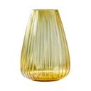 Geltona stiklinė vaza Bitz Kusintha, aukštis 22 cm