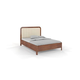 Šviesiai ruda bukmedžio medienos dvigulė lova Skandica Visby Modena, 140 x 200 cm