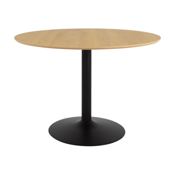 Apvalios formos valgomojo stalas su ąžuolo dekoro stalviršiu ø 110 cm Taco – Tenzo