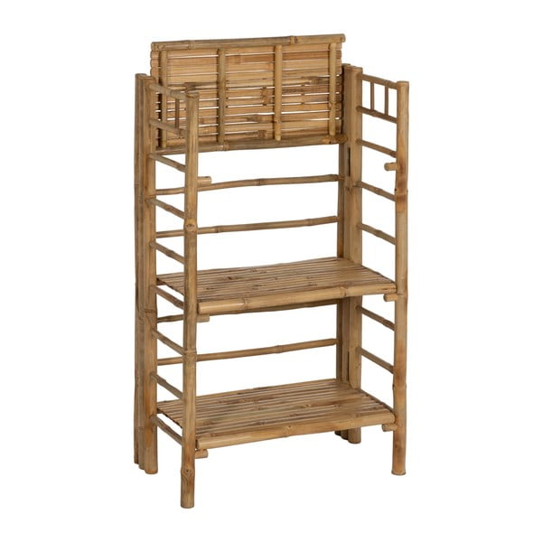 Natūralios spalvos iš bambuko pastatoma lentyna 61x104x34 cm Manali – Ixia-image-2