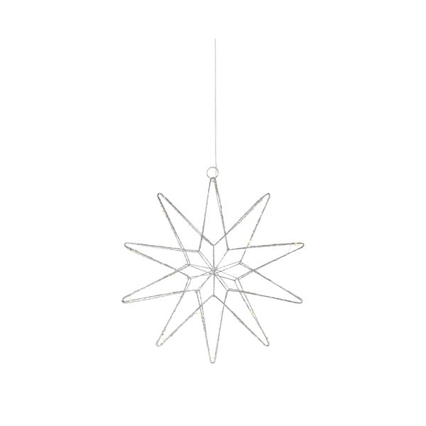 Šviečianti dekoracija sidabrinės spalvos su Kalėdų motyvu ø 31 cm Gleam – Markslöjd