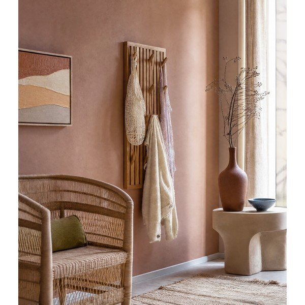 Natūralios spalvos iš ąžuolo masyvo sieninė kabykla 46x100x8 cm Parco – Spinder Design-image-1