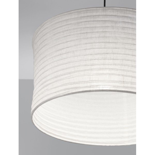 Baltos spalvos iš lino kabantis šviestuvas ø 50 cm Linnet – Nova Luce-image-4