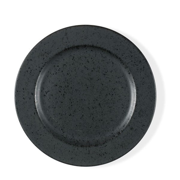 Juodos akmens masės desertinė lėkštė "Bitz Basics Black", ⌀ 22 cm
