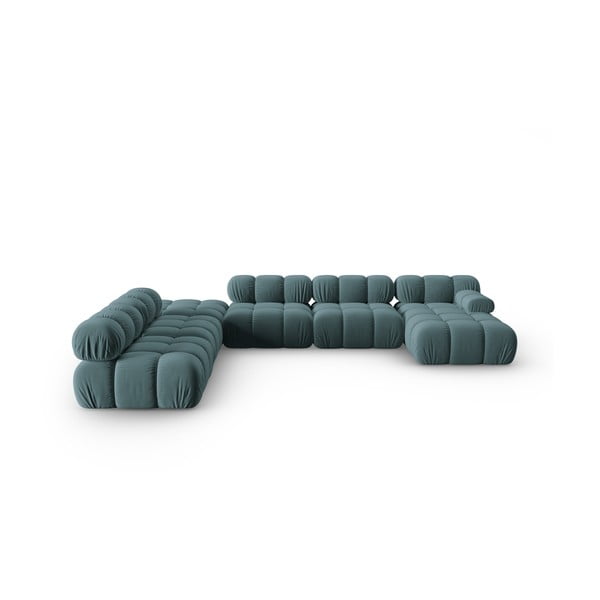 Sofa smaragdinės spalvos iš velveto 379 cm Bellis – Micadoni Home
