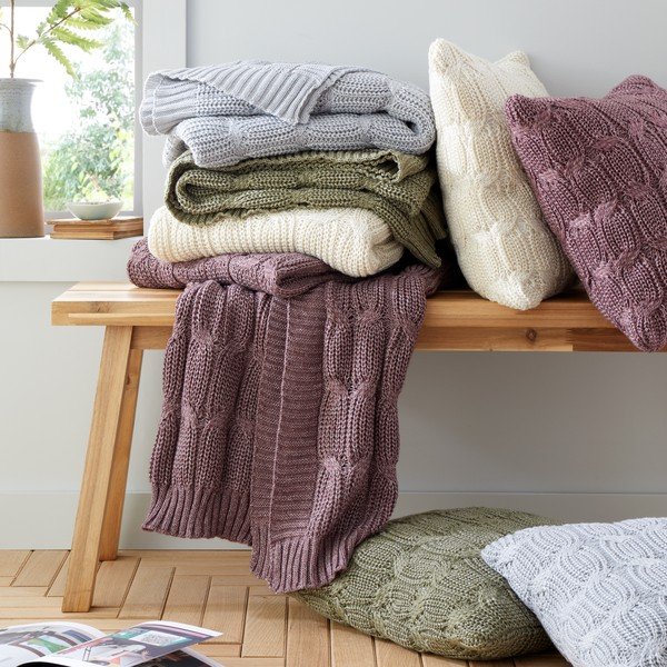 Dekoratyvinis pagalvės užvalkalas 45x45 cm Chunky Marl Knit – Catherine Lansfield-image-4