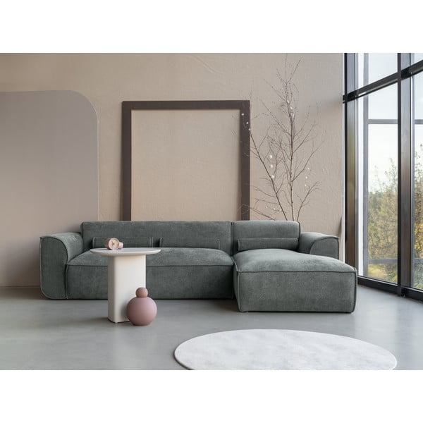 Kampinė sofa žalios spalvos (su dešiniuoju kampu) Flex Felix – Miuform-image-1