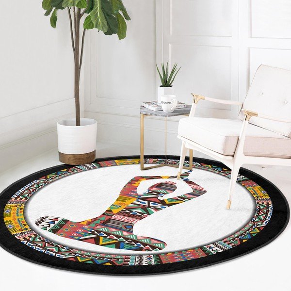Skalbiamas/robotiniams dulkių siurbliams apvalios formos kilimas ø 80 cm Comfort – Mila Home-image-2