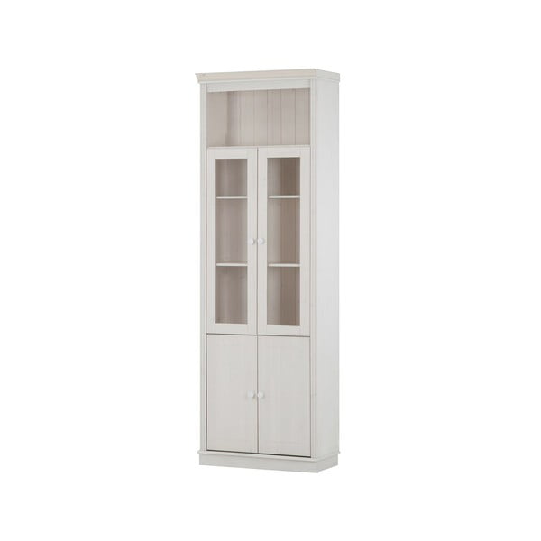 Iš pušies masyvo vitrina baltos spalvos 74x223 cm Anita – Støraa-image-2