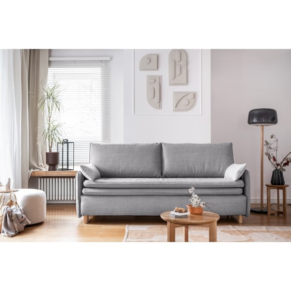 Sulankstoma sofa šviesiai pilkos spalvos 207 cm Simon – Miuform-image-1