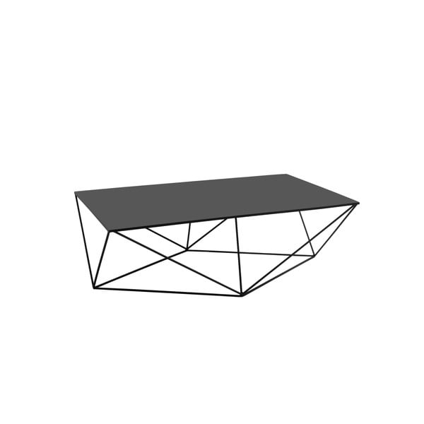 Juodas kavos staliukas Custom Form Daryl, 140 x 80 cm
