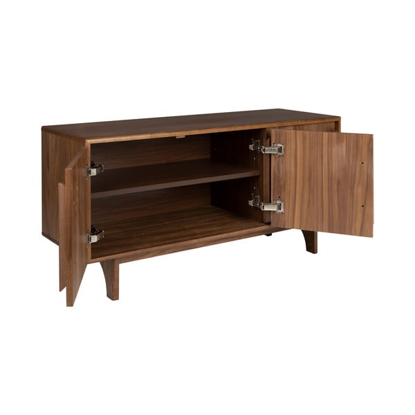 Žema šoninė spintelė rudos spalvos iš riešutmedžio 120x58 cm Groove – Zuiver-image-4