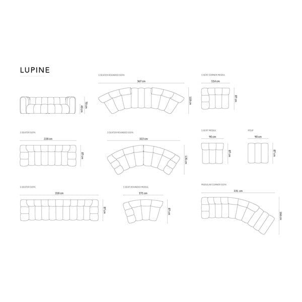Modulinė taburetė juodos spalvos Lupine – Micadoni Home-image-4