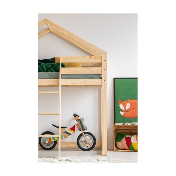 Dviaukštė lova iš pušies medienos Adeko Mila DMPA, 90 x 160 cm-image-2