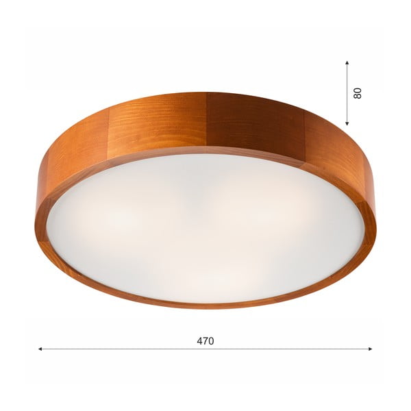 Lubinis šviestuvas konjako rudos spalvos ø 47 cm su stiklo gaubtu Eveline – LAMKUR-image-4