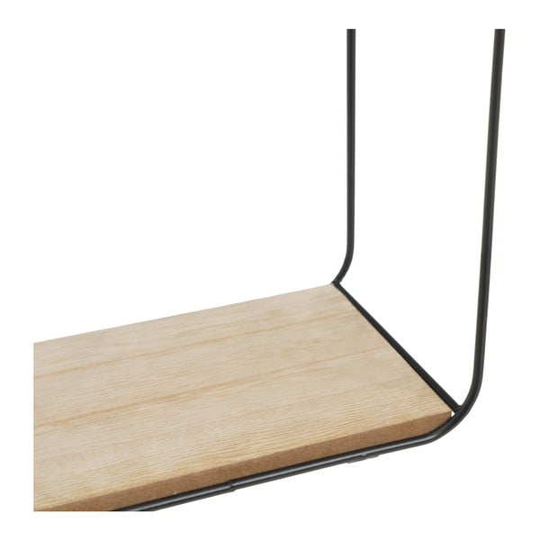 Sieninės lentynos juodos spalvos/natūralios spalvos 2 vnt. 21 cm – Casa Selección-image-2