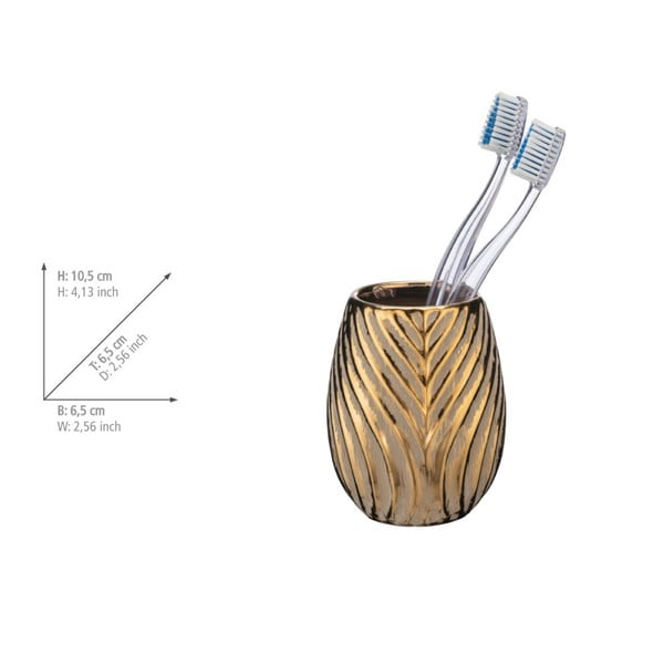 Iš keramikos vonios reikmenų rinkinys auksinės spalvos Idro – Wenko-image-2