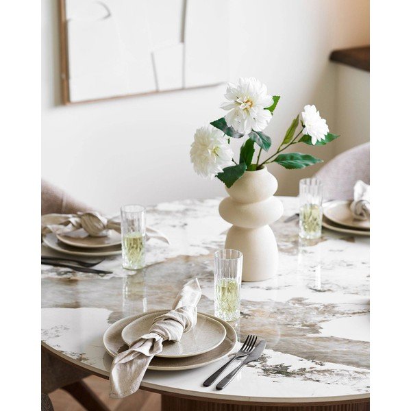 Smėlio spalvos iš akmens masės lėkštės 4 vnt. ø 27 cm Viola – House Nordic-image-1