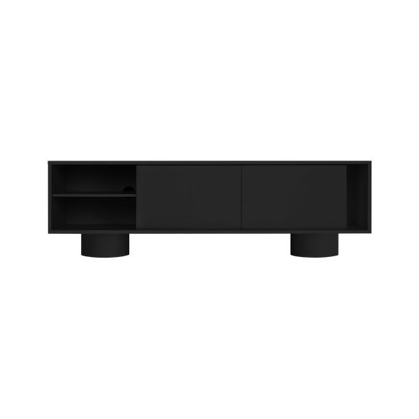 Juodos spalvos TV spintelė 160x48x42 cm Taro – noo.ma-image-3