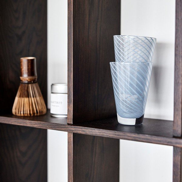 Tamsios natūralios spalvos iš uosio masyvo kelių aukštų sieninė lentyna 58 cm Grid – OYOY Living Design-image-2