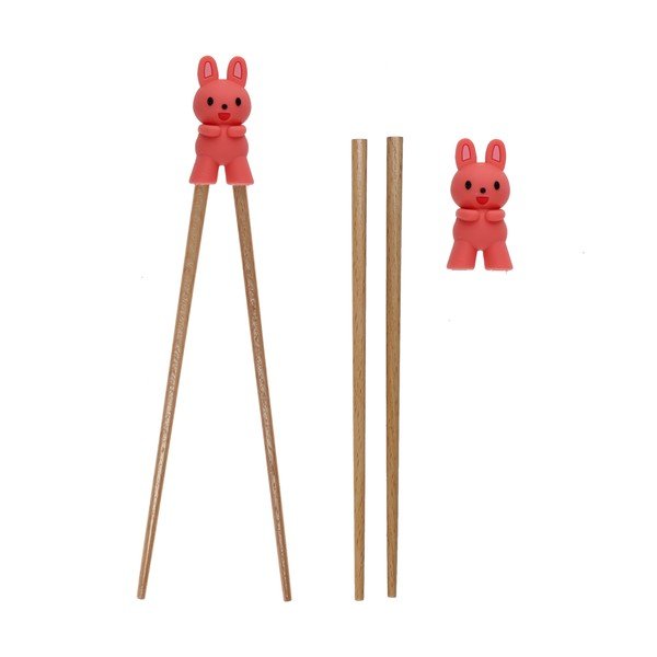 Natūralios spalvos medinės vaikiškos mokomosios lazdelės Bunny – Rex London-image-3