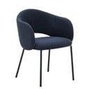 Tamsiai mėlynos spalvos iš audinio valgomojo kėdė Maina – Kave Home