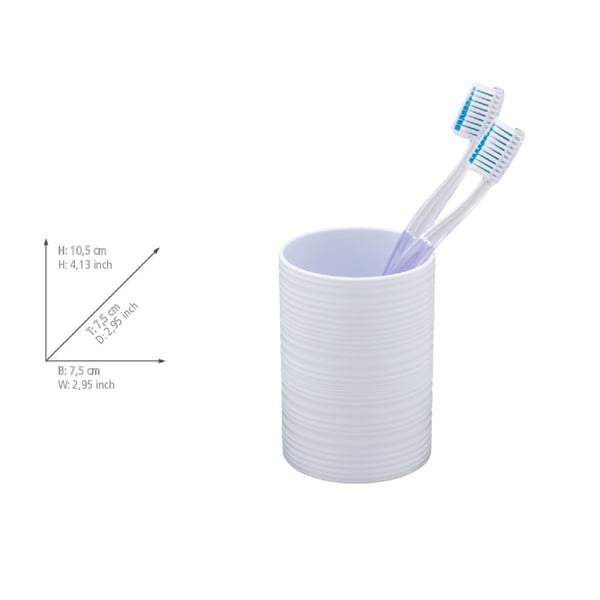 Baltos spalvos iš plastiko dantų šepetėlio indas Lyon – Allstar-image-3