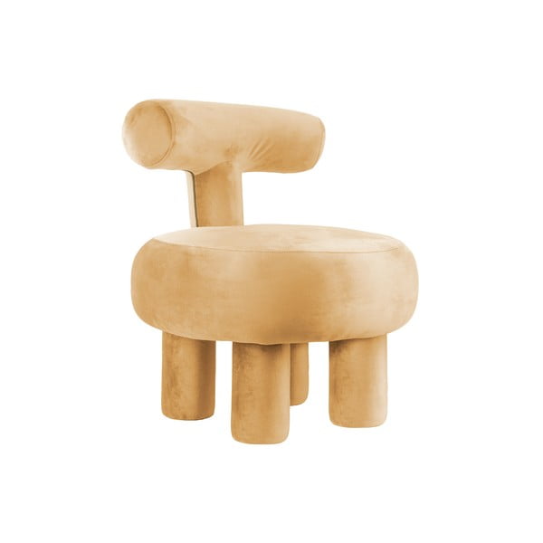 Iš velveto krėslas geltonos spalvos Abrazo – Leitmotiv