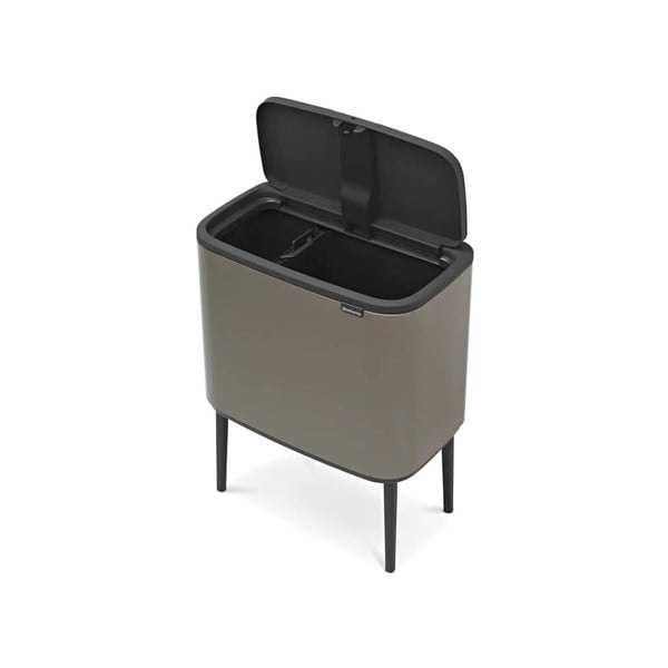 Iš plieno šiukšliadėžė pilkos spalvos rūšiavimui/galima atidaryti palietus 34 l Bo Touch Bin – Brabantia