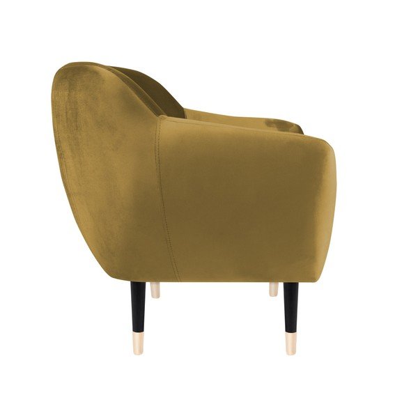 Geltonas krėslas su juodomis kojomis Mazzini Sofas Amelie-image-3