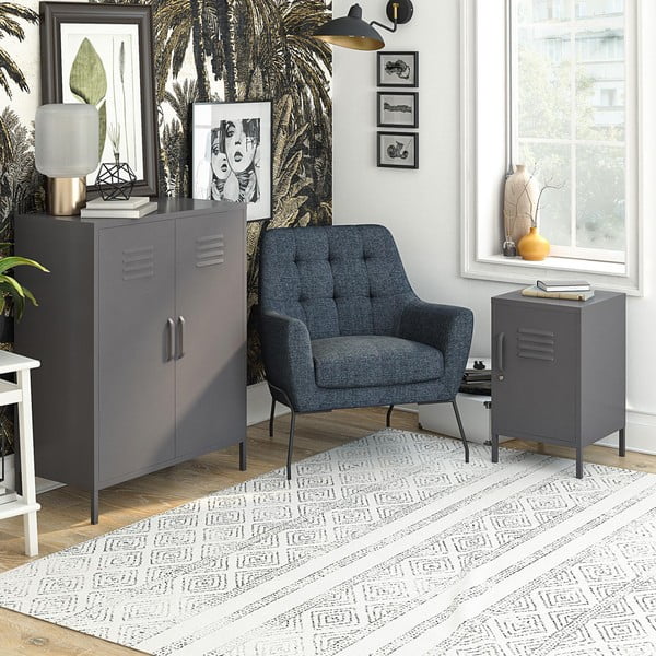 Iš metalo spintelė pilkos spalvos 80x102 cm Bradford – Støraa-image-1