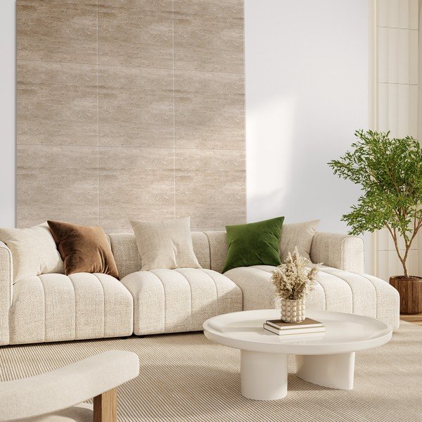 Iš tekstilės akustinės plokštės 2 vnt. 60x60 cm Travertine II – Styler-image-1