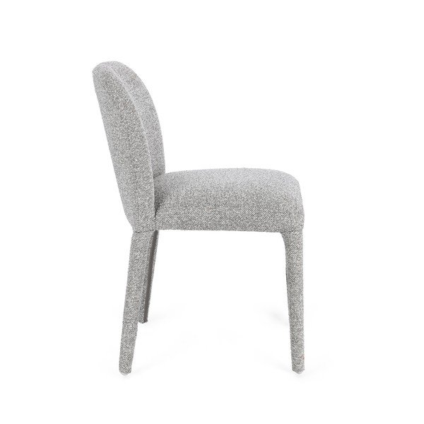 Pilkos spalvos iš boucle valgomojo kėdė Antara – Bizzotto-image-3