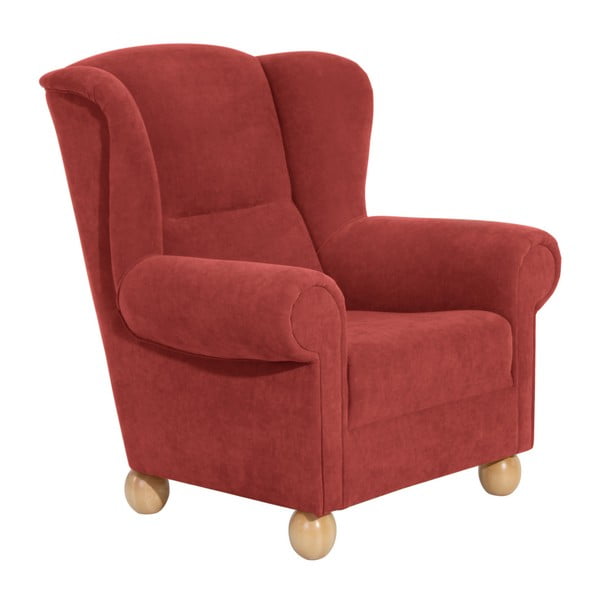 Terakotos raudonos spalvos "Max Winzer Monarch Velor" fotelis